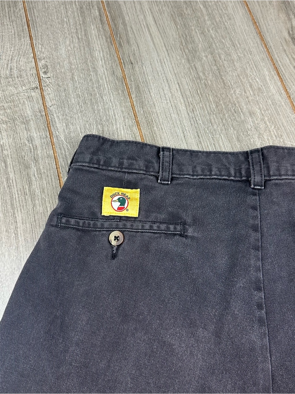 VTG Duck Head Chino Pants 32x33 (tag 33x34) Faded Black